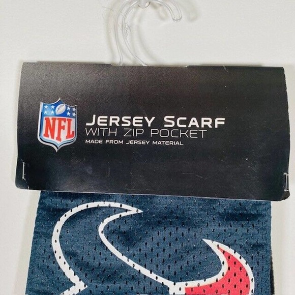 NFL Jersey Scarf with Zip Pocket Houston Texans New - Picture 2 of 6